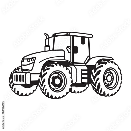 tractor isolated on white background