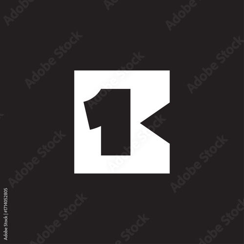B1 logo design vector