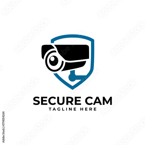 security camera logo with shield design