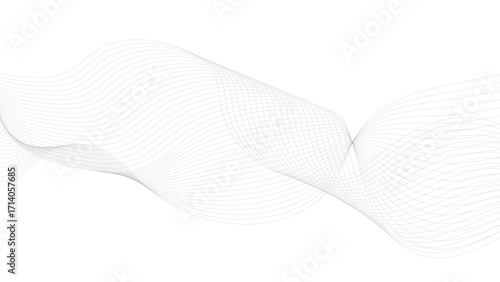 Abstract wave element for design. Digital frequency track equalizer. Stylized line art background. Vector illustration. 