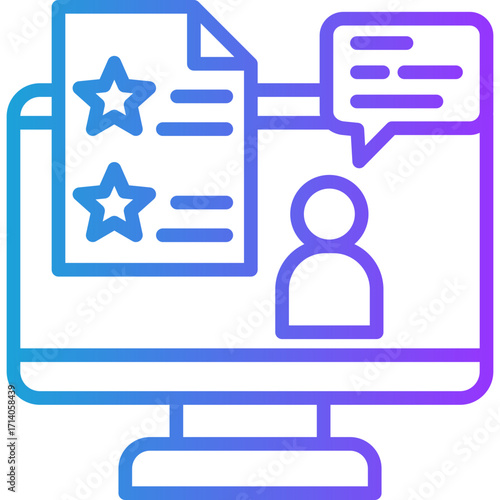 Customer Survey line gradient icon