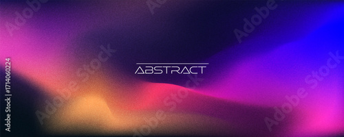Trendy brighr neon colored gradient. Abstract blurred texture noise background. Grainy film effect texture gradient template. Vector illustration for your graphic design, banner, poster