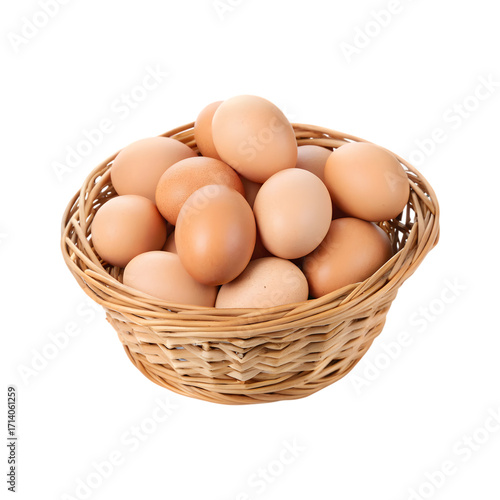 Wallpaper Mural A basket of fresh brown eggs.  Healthy, natural, farm fresh. Torontodigital.ca