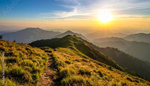 Mountain peak at sunset (1)