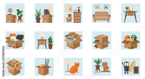 Moving day essentials: boxes, furniture, and home decor for a smooth transition