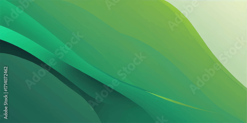 Abstract green waves with a curved line pattern create a vibrant backdrop design