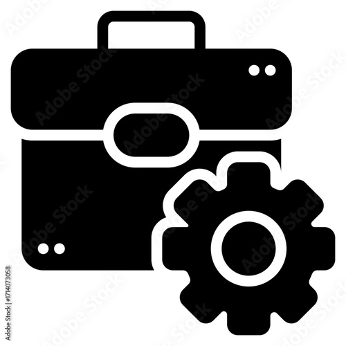 Business Icon in Glyph Style Suitable for Web, Apps, Presentation, or Printable Meanings