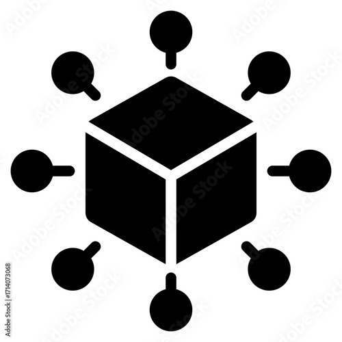 Distribution Icon in Glyph Style Suitable for Web, Apps, Presentation, or Printable Meanings