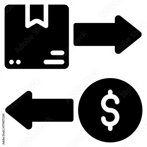 Selling Icon in Glyph Style Suitable for Web, Apps, Presentation, or Printable Meanings