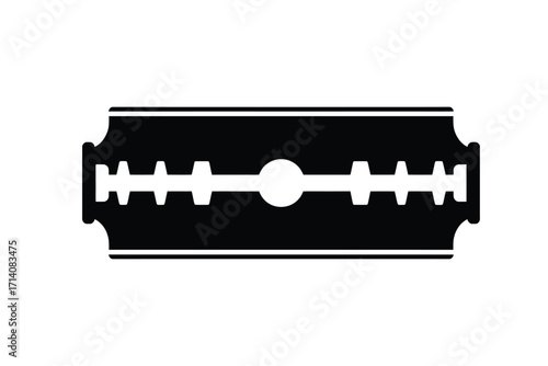 Sharp double edged razor blade icon