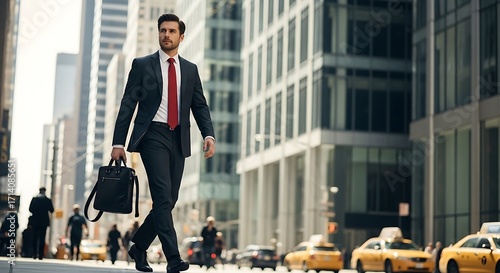 Businessman Walking City.