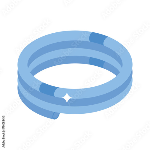 Premium 3d style icon of long water pipe