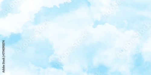Blue sky and white clouds background, panorama blue sky with cloud and sunshine background,  Panoramic of beautiful cloud in blue sky, dramatic cloudscape concept art.