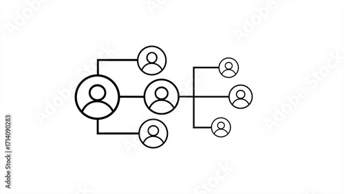 people icon silhouettes vector. Social icon. Line style design. User group network. Corporate team group. Community member icon.