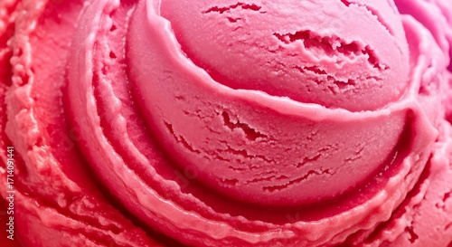 Wallpaper Mural Delicious swirls of pink strawberry ice cream a refreshing treat close-up macro view Torontodigital.ca