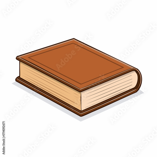 Brown Hardcover Book Illustration