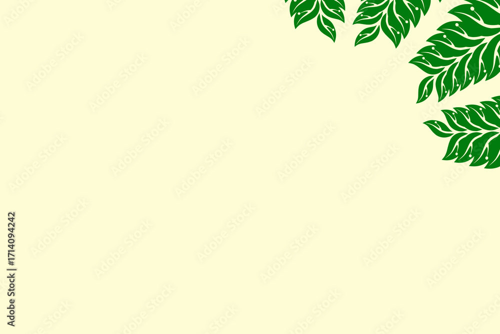 Obraz premium green leaves border