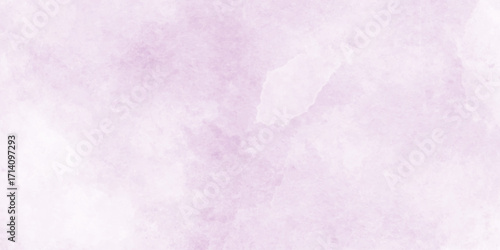 Abstract purple watercolor texture on white paper creating decorative artistic, with subtle rainbow pastel hues, purple watercolor design with delicate watermarks.	
