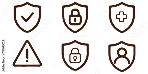 Set of danger triangle vector icon on isolated transparent background, caution, warning icon, exclamation marks, attention, error.