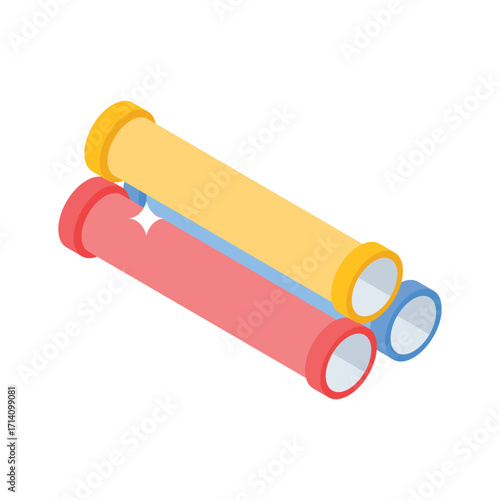Handy 3d style icon of stacked concrete pipes