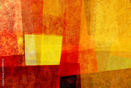 コラージュ風色面構成 4-1