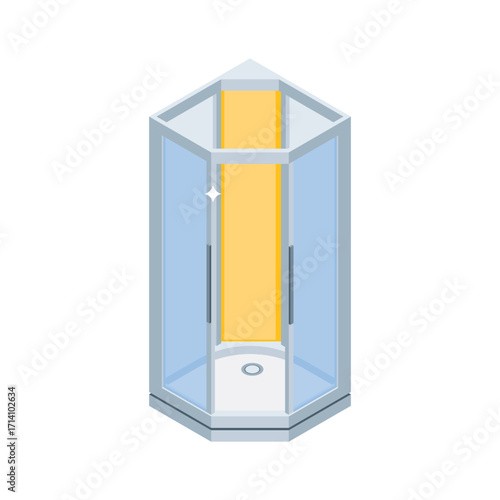 Sleek 3d style icon of metal flange cover
