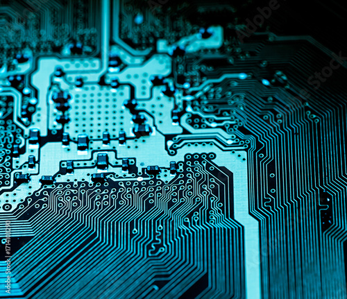 Abstract, Close up at electronic circuits, we see the technology of the mainboard, which is the important background of the computer. (logic board,cpu motherboard,Main board,system board,mobo)	
