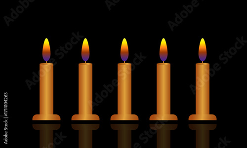 Candle Light Vector Illustration | A beautiful vector illustration of a candle with soft glowing light. Perfect for decorations, invitations, greeting cards, and cozy designs.
