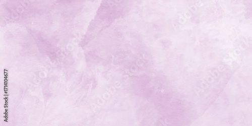 Stroke of purple watercolor paint isolated on white, Soft and dreamy purple watercolor clouds creating a serene atmosphere background,  Ideal for backgrounds or artistic projects.