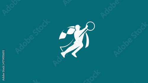 A stylized figure swiftly delivers a package, symbolizing rapid and reliable service.