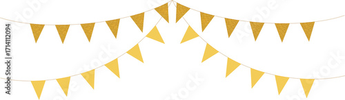 Gold Glitter Triangle Decoration
