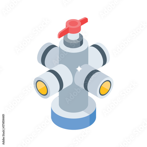 Handy 3d style icon of backyard outdoor valve