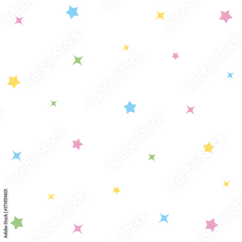 星とキラキラのかわいい正方形フレーム