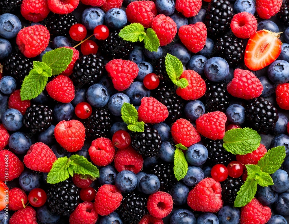 Vibrant array of fresh berries