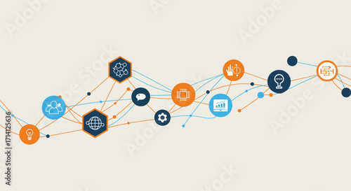 Abstract Network Connecting Concepts and Ideas