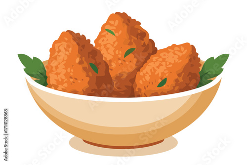 Kibbeh ottoman east restaurant isolated