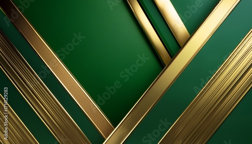 Green Luxury And Golden Modern Backdrop A Modern Template Deluxe Exclusive Luxurious Green Aesthetics With A Sleek Modern Design
