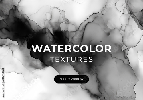 Black & White Watercolor Textures