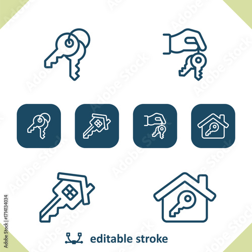 Keys Icons. Key, Real Estate Icon