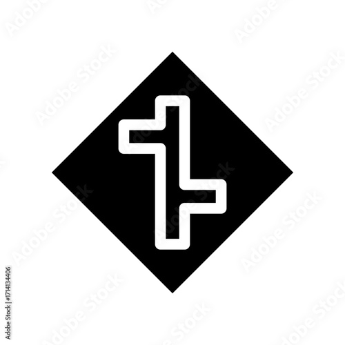 merging glyph icon