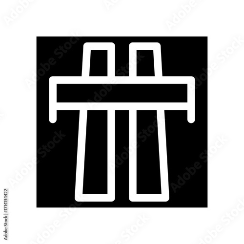 motorway glyph icon