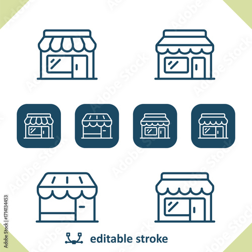 Store Icons. Shop, Retail Store, Building Icon