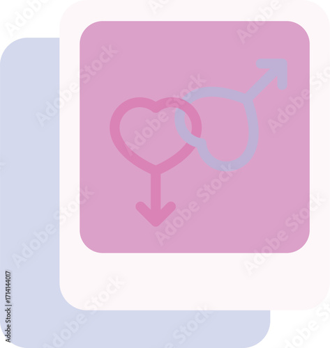 Intertwined Gender Symbols Representing Love Unity and Relationships.