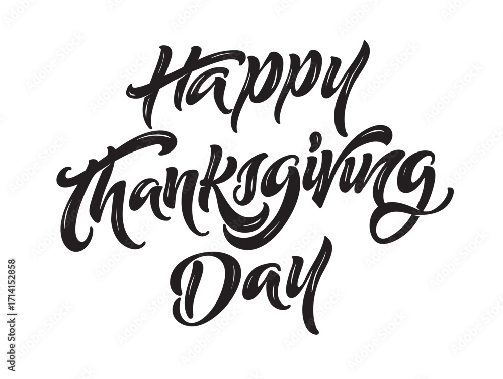 Fototapeta premium Happy ThanksGiving - Give Thanks - Be Grateful - cute hand drawn doodle lettering. For t-shirt print, mug, bag. 100% hand drawn vector