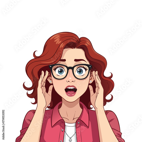 Pop Art Girl With Surprised Expression