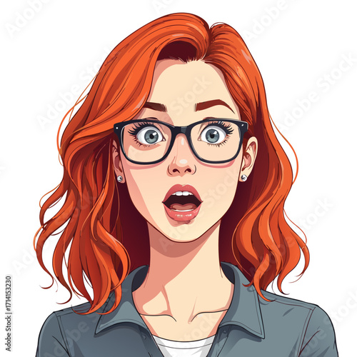 Pop Art Girl With Surprised Expression