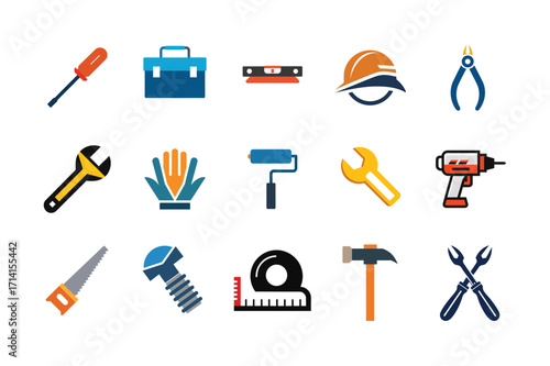 set of tools icons