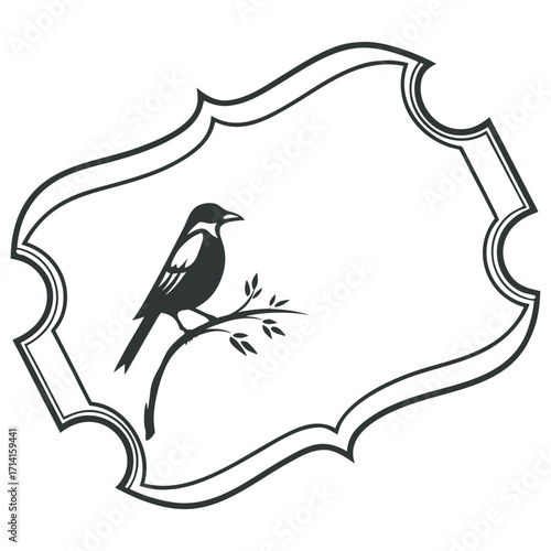 an elongated horizontally oriented oval with a wavy scalloped edge