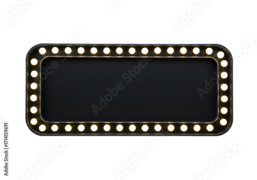 Wallpaper Mural Isolated vintage retro illuminated light sign, cinema or theater banner style Torontodigital.ca