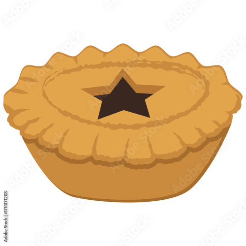 mince pies,  Christmas traditional pastry.